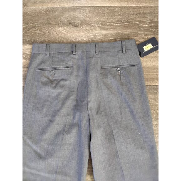 Hart Schaffner Marx Straight fit Pants Mens Wool Pleated Front 32/32 Gray - Picture 4 of 8